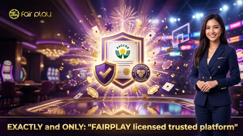 PAGCOR license and responsible gaming badges ensure trust.